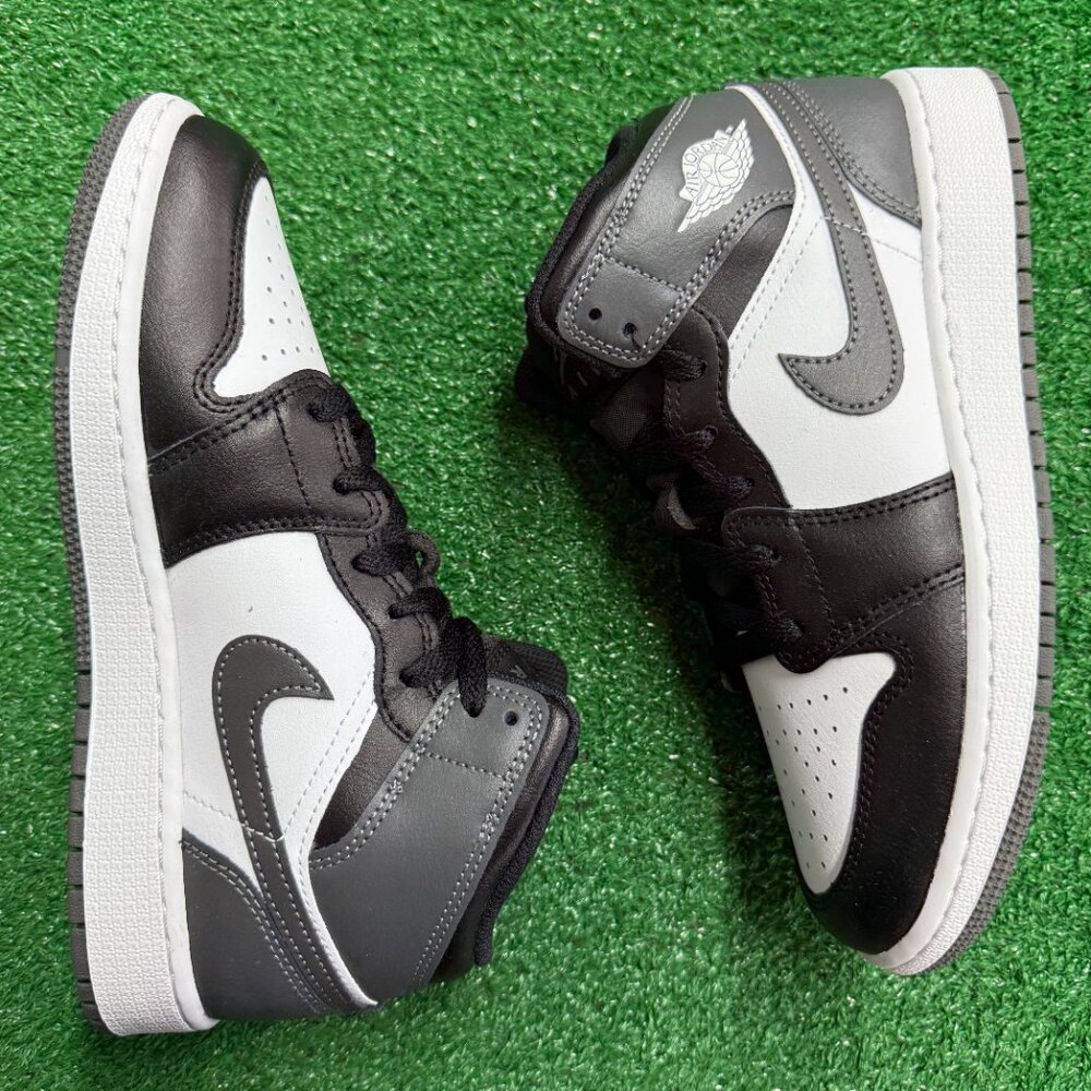 Nike Jordan 1 Mid Black White Iron Grey GS DQ8423-001 NEW Multi Sz - Picture 4 of 4